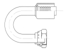 Raccord A sertir acier flexible standard 180&deg; FEMELLE ORING 1''
