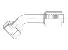 Raccord A sertir alu flexible standard 45&deg; FEMELLE FLARE