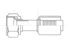 Raccord A sertir alu flexible standard Droit FEMELLE FLARE