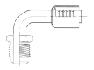 Raccord A sertir alu flexible standard 90&deg; MALE FLARE