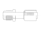 Raccord A sertir alu flexible standard Droit MALE FLARE