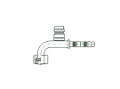 Raccord frigolic 90&deg; FEMELLE ORING + PP R134a