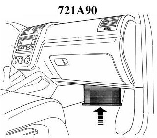 Diffusion d'air Filtre pollen Filtre habitacle - 721A90 - Climatisation