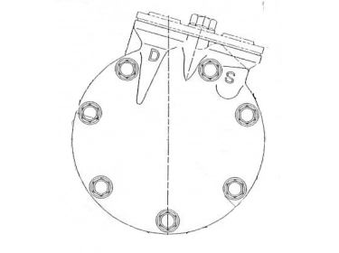 Compressor Sanden Fixa R134a SD7H15 TYPE : SD7H15 | 7700859676 | 1.1137 - 1201593 - 12015930 - 12015931 - 12015932 - 12015933 - 12015934 - 12015935 - 12015936 - 12015937 - 12015938 - 12015939 - 40405065 - 575022 - 699003 - 7815 - 7815E - 7815F - C8807418A - CP18003 - S7815 - U7815