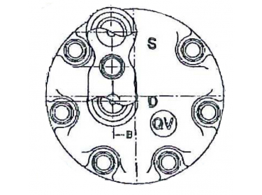 Compressor Sanden Fix R134a SD7H15 TYPE : SD7H15 | 7700871663 | 575371 - 699043 - 7857 - 7857E - 7857F - CP185372 - S7857 - U7857