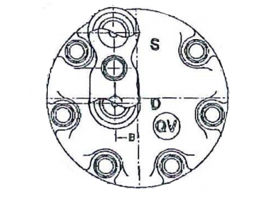 Compressor Sanden Fix R134a SD7H15 TYPE : SD7H15 | 7700106440 | 576262 - 8055 - 8055E - 8055F - S8055 - U8055