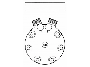 Compressor Sanden Fix R12 SD708 TYPE : SD708 |  | 7247 - 7247E - 7247F - S7247 - U7247