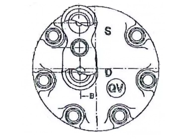 Compresseur Sanden Fixe R12 SD709 TYPE : SD709 | 7700856241 | 58606 - 699034 - 7605 - 7605E - 7605F - S7605 - U7605