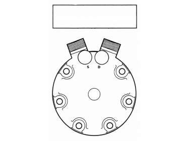 Compresseur Sanden Fixe R134a SD7H15 TYPE : SD7H15 | 7645813 - 7746258 | 1201803 - 40450031 - 675322 - 699584 - 7829 - 7829E - 7829F - C8807218A - S7829 - TSP0155039 - U7829