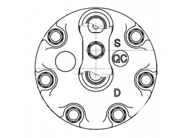 Compressor Sanden Fix R134a SD7H15 TYPE : SD7H15 | 3157920 - 3712528M2 - 3779466M1 - 3782613M2 | 20-07952 - 78561 - 7952 - 7952E - 7952F - 8088N - 8088NE - 8088NF - CP031 - CP55561 - S7952 - S8088N - U7952 - U8088N