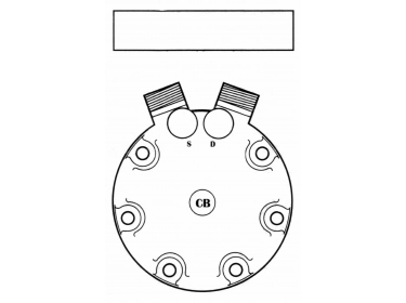 Compresseur Sanden Fixe R134a SD7H15 TYPE : SD7H15 | 5596223 - 6259932 - 6259940 - 7700037805 | 1012-53011 - 20-07975 - 78555 - 7975N - 7975NE - 7975NF - CP025 - S7975N - U7975N