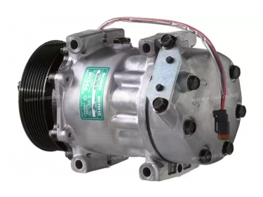 Compresseur Sanden Fixe R134a SD7H15 TYPE : SD7H15 | 1376998 | 1012-98021 - 101SC80503.O - 1201349 - 12013490 - 12013491 - 12013492 - 12013493 - 12013494 - 12013495 - 12013496 - 12013497 - 12013498 - 12013499 - 40450078 - 51-7980 - 6024N - 6024NE - 6024NF - 7980 - 7980E - 7980F - 8067 - 8067E - 8067F - C8807362A - S6024N - S7980 - S8067 - U6024N - U7980 - U8067