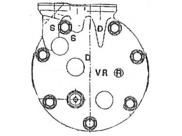 Compresseur Sanden Variable SD7V12 TYPE : SD7V12 | 6453EH | 1501 - 1501E - 1501F - 1503 - 1503E - 1503F - 7402098 - C8807353A - CP07002 - S1501 - S1503 - U1501 - U1503