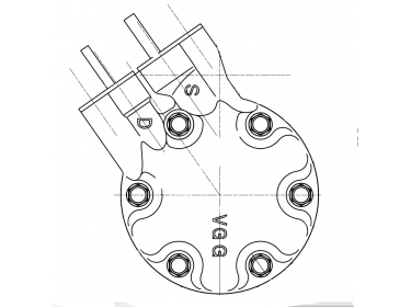 Compressor Sanden Variable SD6V12 TYPE : SD6V12 | 7700111235 | 1417 - 1417E - 1417F - 699191 - 8KK351127411 - C8807357A - CP18018 - RTK080 - S1417 - U1417