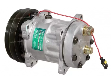 Compresseur Sanden Fixe R134a SD7H15 TYPE : SD7H15 | 04411400 - 04437338 - 4437338 | 20-08091 - 40405244 - 5800109 - 8091 - 8091N - 8091NE - 8091NF - C8807334A - CP053 (+SUP07) - S8091N - U8091N