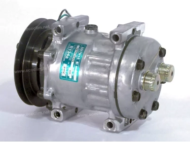 Compresseur Sanden Fixe R134a SD7H15 TYPE : SD7H15 | 47582404 - 500388059 - 6901439 - 87634118 | 1012-77041 - 1201519 - 12015190 - 12015191 - 12015192 - 12015193 - 12015194 - 12015195 - 12015196 - 12015197 - 12015198 - 12015199 - 1267 - 1267E - 1267F - 40405227 - 509-621 - 8133 - 8133E - 8133F - 920.20184 - C8807384A - S1267 - S8133 - U1267 - U8133
