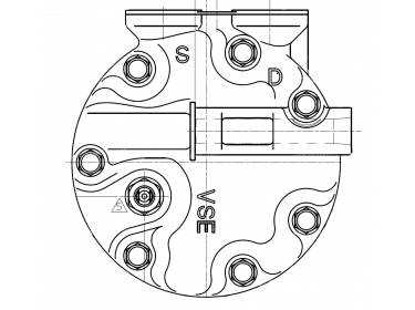 Compresseur Sanden Variable SD7V16 TYPE : SD7V16 | JPB101230 | 1201452 - 1220 - 1220E - 1220F - 32173 - 699315 - 8FK351127421 - 920.20124 - ACP1028000P - AUK172 - CP19005 - S1220 - TSP0155175 - U1220