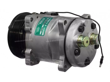Compresseur Sanden Fixe R134a SD5H14 TYPE : SD5H14 | 149-2398 | 4522 - 4522E - 4522F - 6655 - 6655E - 6655F - S4522 - S6655 - U4522 - U6655