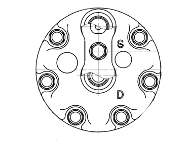 Compressor Wisselstukken compressoren Compressordeksel SANDEN (QD) |  | 7484_9630 - 7484_9630E - 7484_9630F - S7484_9630 - U7484_9630