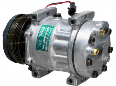 Compresseur Sanden Fixe R134a SD7H15 TYPE : SD7H15 | 47808999 - 87709785 - 87802912 | 1012-53911 - 20-08148 - 32759G - 40405266 - 509-61843 - 6021 - 6021E - 6021F - 8148 - 8148E - 8148F - C8807539 - CP070 - CP50100 - S6021 - S8148 - U6021 - U8148