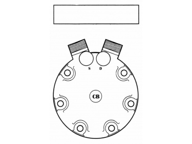 Compresseur Sanden Fixe R134a SD7H15 TYPE : SD7H15 | 47132887 | 017049 - 8177 - 8177E - 8177F - CP071 - S8177 - U8177