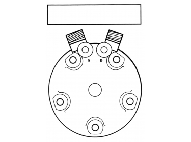 Compresseur Sanden Fixe R134a SD5H11 TYPE : SD5H11 | 87362509 | 6333 - 6333E - 6333F - S6333 - U6333