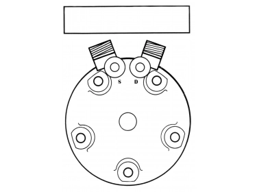 Compressor Sanden Fixa R134a SD5H14 TYPE : SD5H14 | 1911506750 | 20-10081 - 509-425 - 6672 - 6672E - 6672F - S6672 - U6672