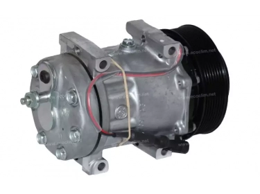 Compresseur Sanden Fixe R134a SD7H15 TYPE : SD7H15 | 1856682 - 1935617 - 2013750 | 1201765 - 12017650 - 12017651 - 12017652 - 12017653 - 12017654 - 12017655 - 12017656 - 12017657 - 12017658 - 12017659 - 32780G - 4147 - 4147E - 4147F - 4801 - 4801E - 4801F - 890221 - 8FK351119891 - 920.20297 - ACP939000S - S4147 - S4801 - U4147 - U4801