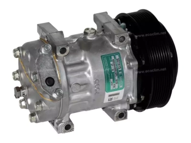 Compresseur Sanden Fixe R134a SD7H15 TYPE : SD7H15 R134a | 372-9360 - 3729360 - 461-2805 - 4612805 | 1012-76002 - 509-6498 - 6173 - 6173E - 6173F - S6173 - U6173