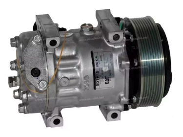 Compressor Sanden Fixa R134a SD7H15 COMP CATERPILLAR Model SD7H15 | 346-7454 - 3467454 - 372-9493 - 3729493 | 101ZCP1203.O - 20-06096 - 40405512 - 509-6429 - 51-6096 - 6077 - 6077E - 6077F - 6096 - 6096E - 6096F - S6077 - S6096 - U6077 - U6096