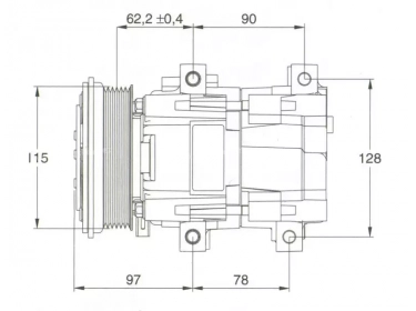 Compressor Visteon Compressor completo TYPE : SCROLL | 1026282 - 7M0820803L | 20-10952 - 68126 - 920.60760