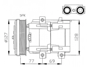 Compressor Visteon Complete compressor TYPE : FS10 | 1035432 - 1058052 | 20-10921 - 58156 - 699048 - CP09002