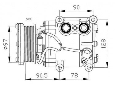 Compressor Visteon Complete compressor  | 1084732 | 20-11007 - 68129