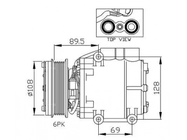 Compresseur Visteon Compresseur complet COMPRESSEUR FORD | XS7H19497AC - XS7H19D629BE | 1201739 - CP09005