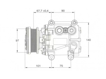 Compresor Visteon Compresor completo TYPE : SCROLL | XR81188 - XR89202 | 20-11006 - 68134 - 699343 - 8FK351134221 - 920.60743 - ACP1099000P - JRAK026