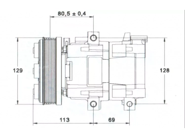 Compresseur Visteon Compresseur complet TYPE : FS10 | 1S7H19D629EA | 20-11556 - 68226 - CP09017