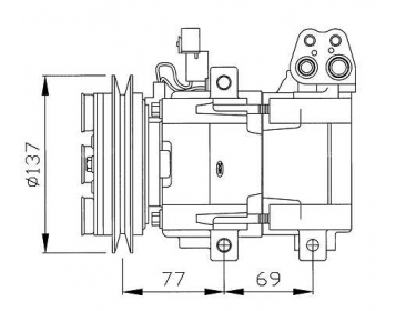 Compresseur Visteon Compresseur complet TYPE : FS10 | 9765143050 | 32115G - 40440038 - 920.81112 - HYK063 - TSP0155493