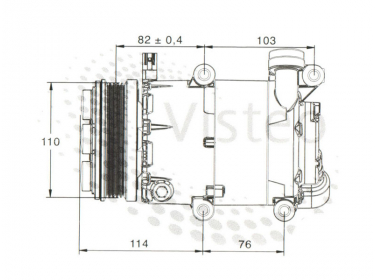 Compressor Visteon Complete compressor TYPE : SCROLL | 1432767 - 1432770 - 3M5H19497AA - 3M5H19497AC | 32415 - 8FK351113461 - 920.60731 - ACP864000P - FDK392 - TSP0155443