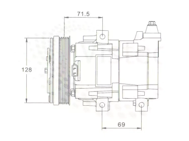 Compresor Visteon Compresor completo TYPE : FS10 | 4R3Z19V703AA - 82001879 |