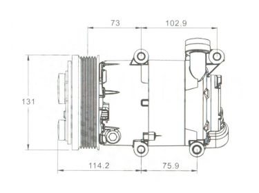 Compresseur Visteon Compresseur complet TYPE : VS16 | 1444893 | 32410 - 920.60751
