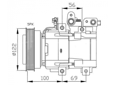 Compressor Visteon Complete compressor TYPE : HS18 | 9770126010 - 9770126011 | 32124 - 8FK351273121 - 920.60738 - ACP1220000P - HYK138 - TSP0155489