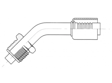 Koppeling Alu krimpfitting - gereduceerde dia. 45° MALE ORING |  |