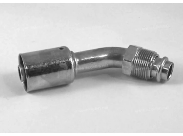 Koppeling Alu krimpfitting - gereduceerde dia. 45° MALE ORING |  |