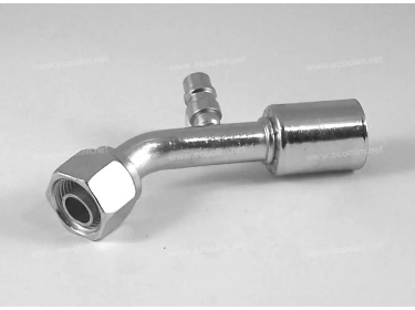 Fitting Aluminium standard fitting 45° FEMELLE ORING PP R134a |  |