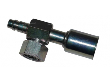 Raccord A sertir acier flexible standard 90° FEMELLE ORING PP R134a COURT |  | 60645018