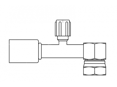 Anschluss Schlaucharmatur im Stahl reducierten Dia 90° FEMELLE ORING 1'' + PP R134a |  |