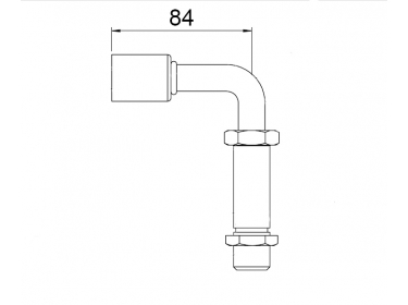 Anschluss Standard Schlaucharmatur im Stahl 90° MALE ORING PASSE CLOISONS |  |