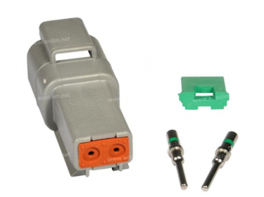 elektrisches Bauelement DEUTSCH Stecker Kit 2 VOIES DT04-2P |  |