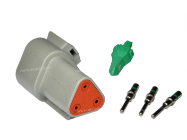 Composant électrique Connecteur DEUTSCH Kit 3 VOIES DT04-3P |  |