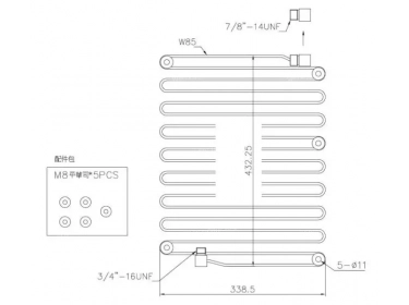 Exchanger Condenser OEM  | H718.551.060.100 - H718551060100 | 2100-75405 - 291B52 - 400-3225 - 43403 - 62-FD43403 - CD052